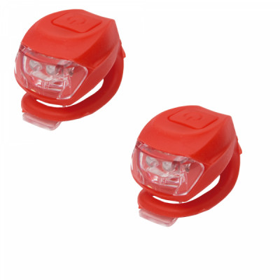 PAR REFLETOR DIANTEIRO/TRASEIRO 4 LEDS C/ SILICONE VERMELHO 